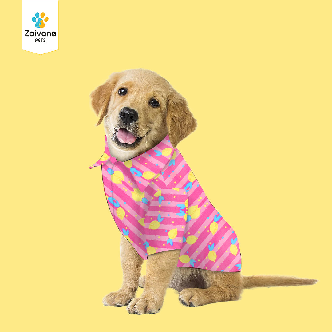 Zoivane Pets Dog Cool Stylish Shirts |Cotton shirts | Comfortable | Suitable for all dog breeds - Size-S Pack of 1