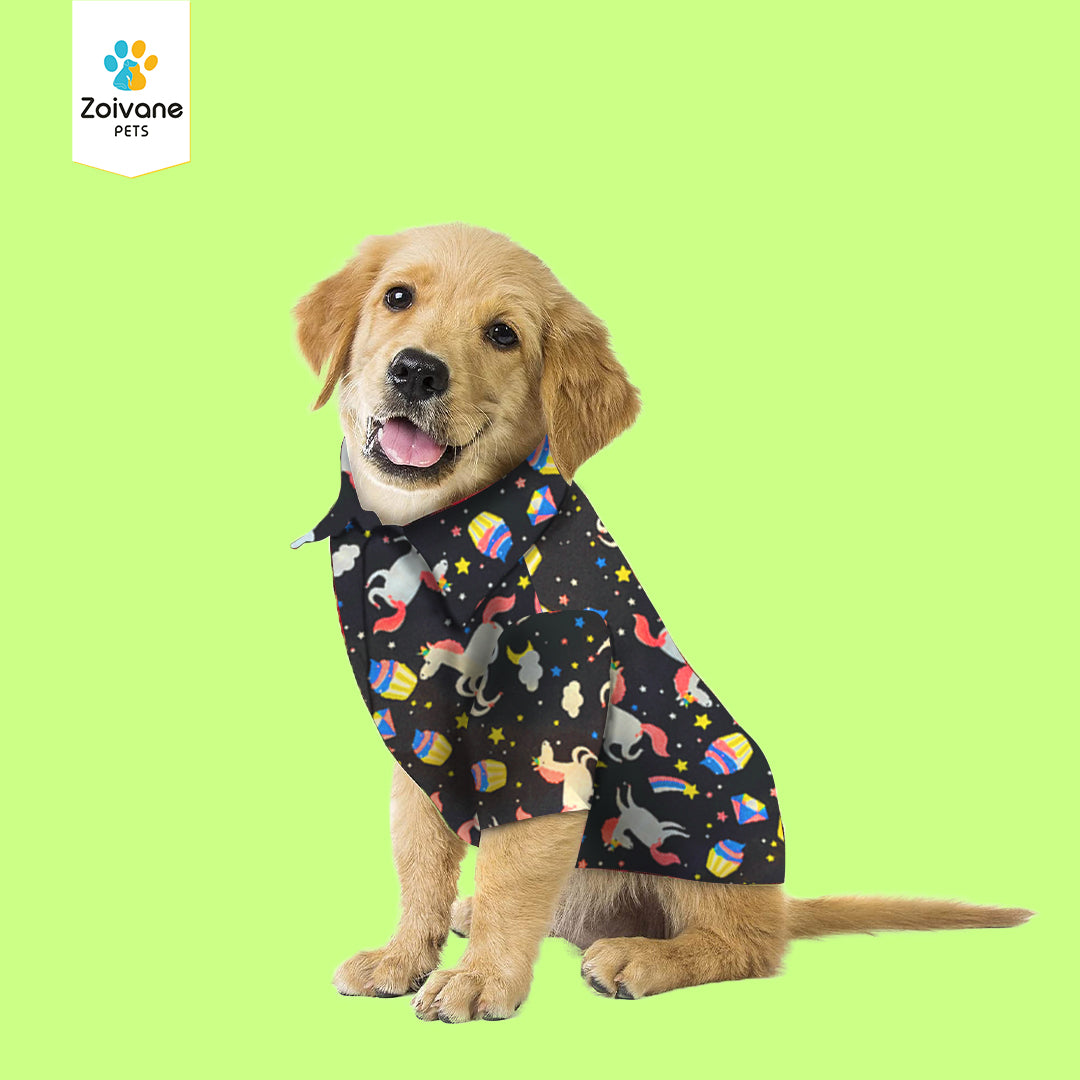 Zoivane Pets Dog Cool Stylish Shirts |Cotton shirts | Comfortable | Suitable for all dog breeds - Size-XXL Pack of 1