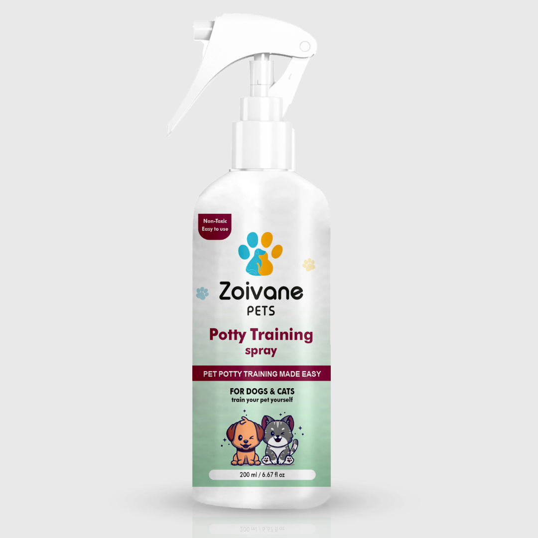 ZOIVANE Dog Potty Training Spray for Dogs, Cats, Puppy, Kitten 200ml | Indoor Use | No More Marking | Effective Training Aid for Puppies | Dogs & Cats Poop Spray| Training process may take upto 28-30 days to get potty/urine trained