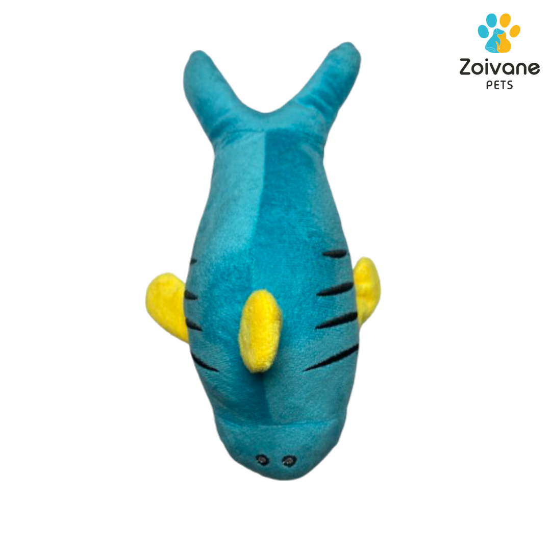 Zoivane Pets Plush Fish Toy - pack  of 1 (For your Pet's Playtime)