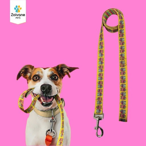 Zoivane Pets Printed Leash For Dogs – Walk in Style! {Patterns May Vary}