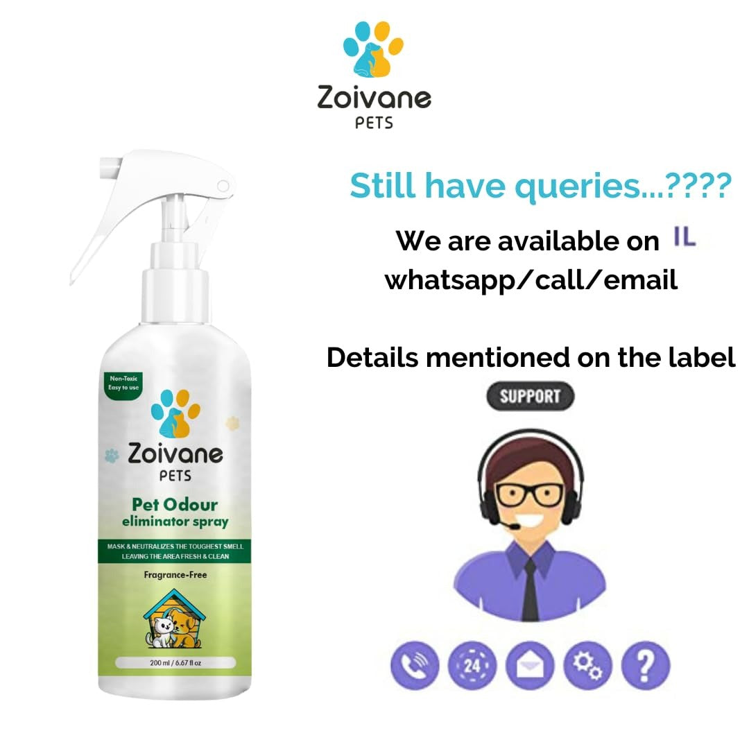 Zoivane Home Cleaning Kit for Pet Parents | Pet Area Freshener | Pet Odor Eliminator Spray | Stain and Odor Remover Spray | for Dogs & Cats | Outdoor & Indoor Hygine|The Ultimate Solution for a Spotless & Odor-Free Home!