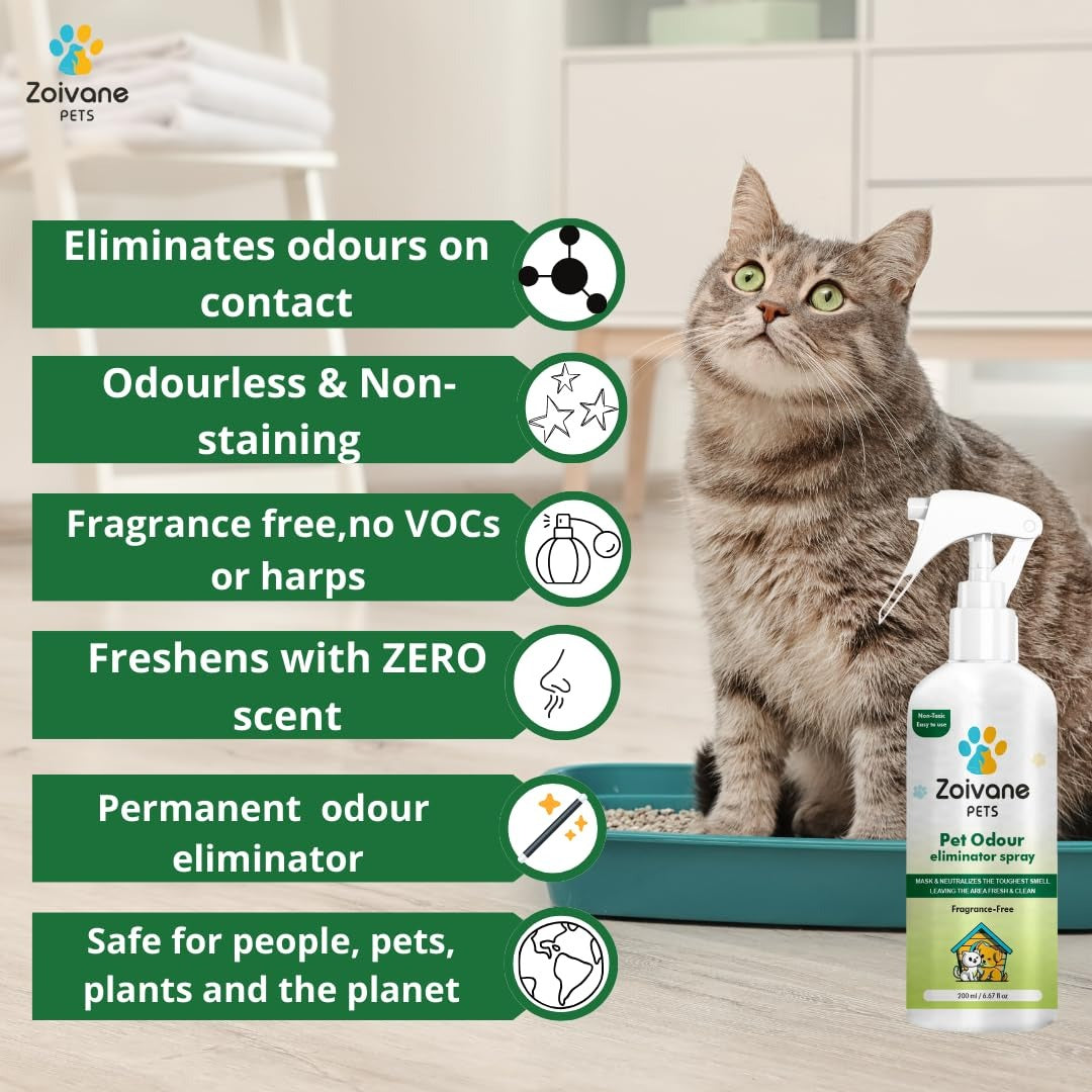 Zoivane Home Cleaning Kit for Pet Parents | Pet Area Freshener | Pet Odor Eliminator Spray | Stain and Odor Remover Spray | for Dogs & Cats | Outdoor & Indoor Hygine|The Ultimate Solution for a Spotless & Odor-Free Home!