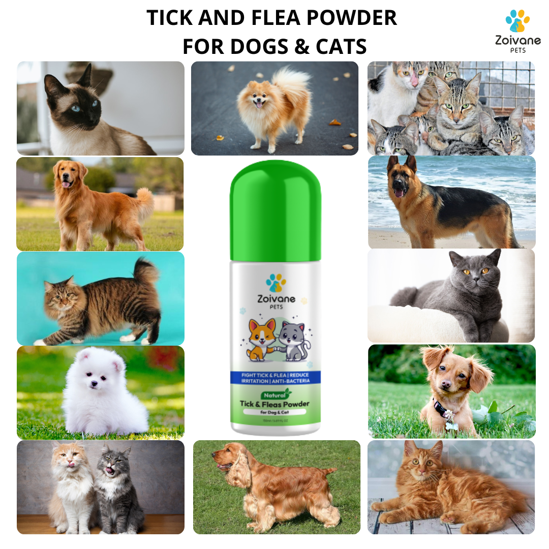 Zoivane Pets Anti-Tick and Flea Powder For Dogs& Cats 150grams