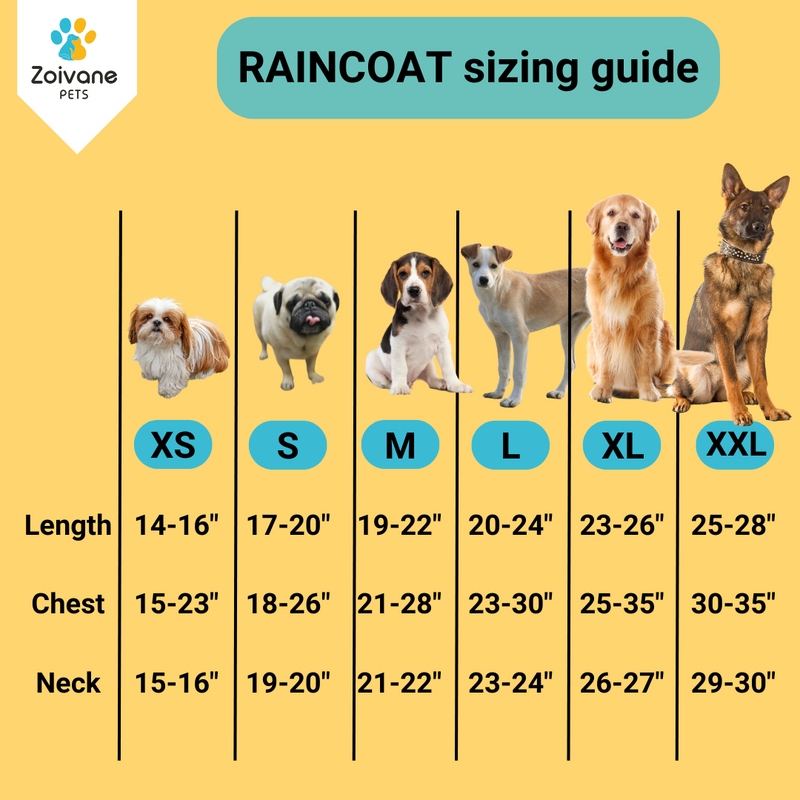 Dog Raincoat XL "Dogs Just Wanna Have Fun!" Printed Raincoat For Dogs, Labrador, Golden Retriever, Shihtzu, German Shepherd & Similar (Pack of 1)