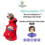 Dog Raincoat S "Dogs just wanna have fun!" printed raincoat for puppies, labrador, golden retriever, shihtzu, german shepherd & similar pack of 1.