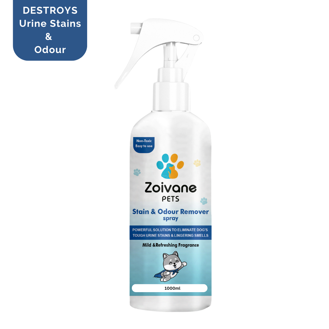 Zoivane Pets Stain and Odor Eliminator Spray with Refreshing and Mild Fragrance - Breaks Pet Urine Smell Completely