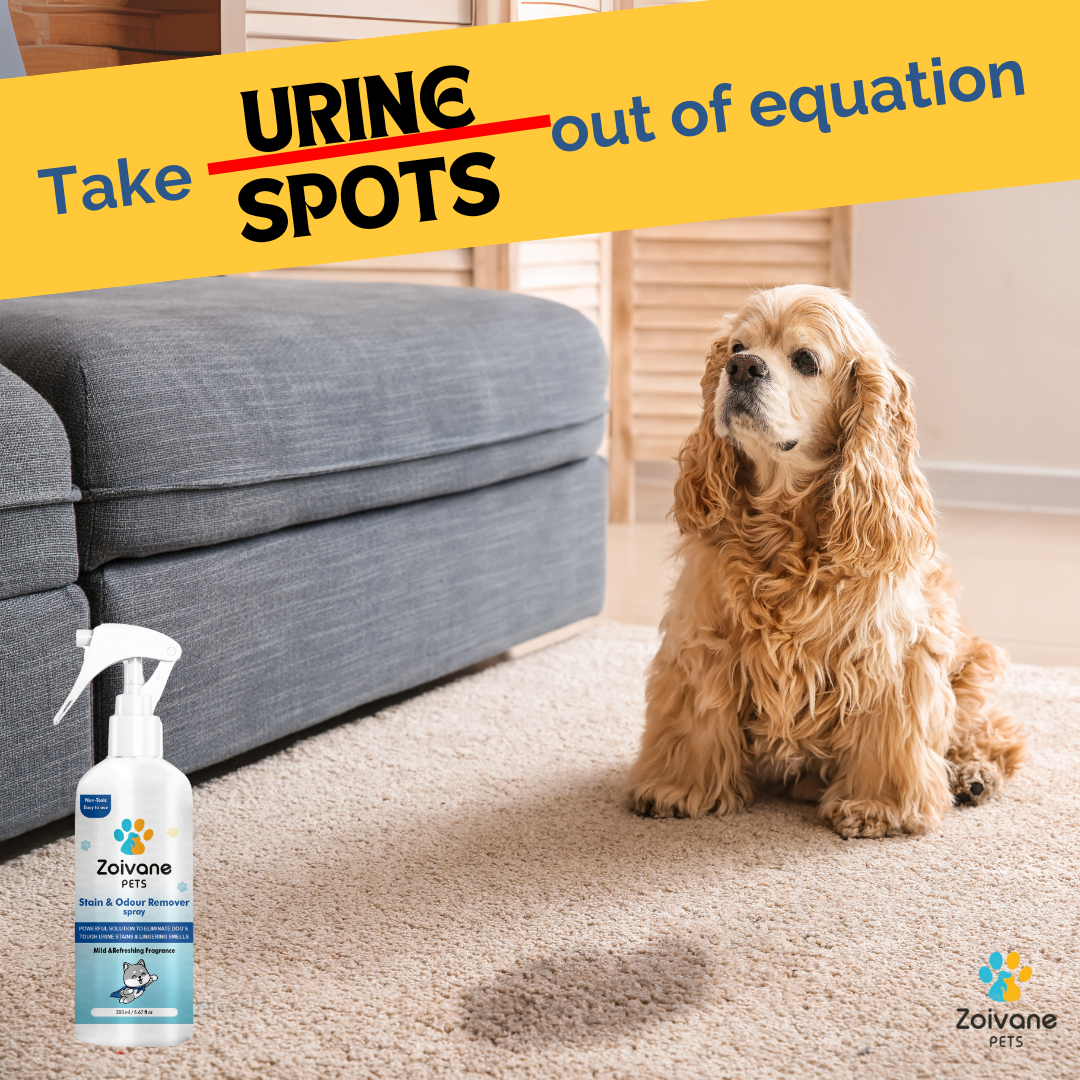 Zoivane Pets Stain and Odor Eliminator Spray - 200ml with Refreshing and Mild Fragrance - Breaks Pet Urine Smell Completely