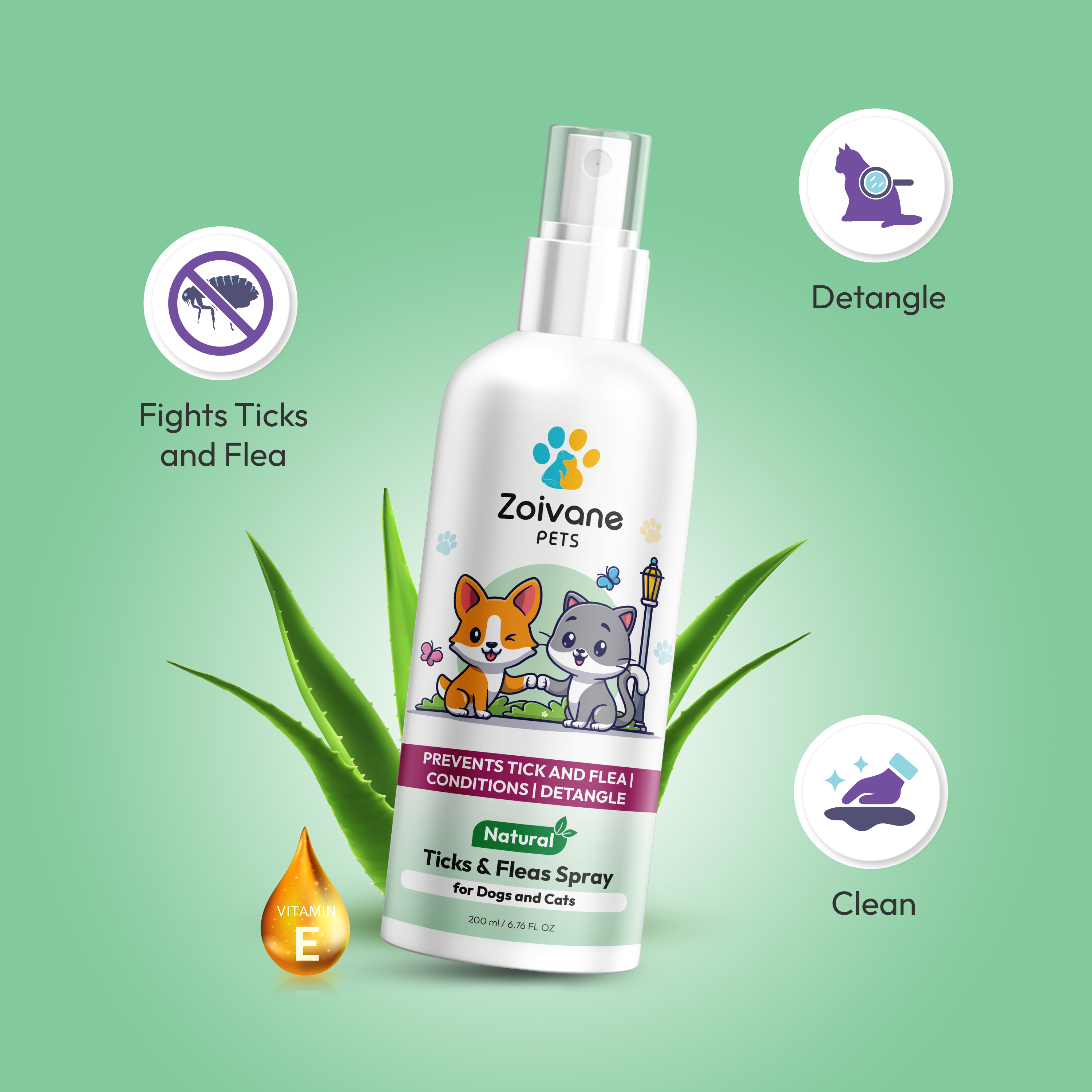 Waterless Shampoo For Dogs & Cats 200ml