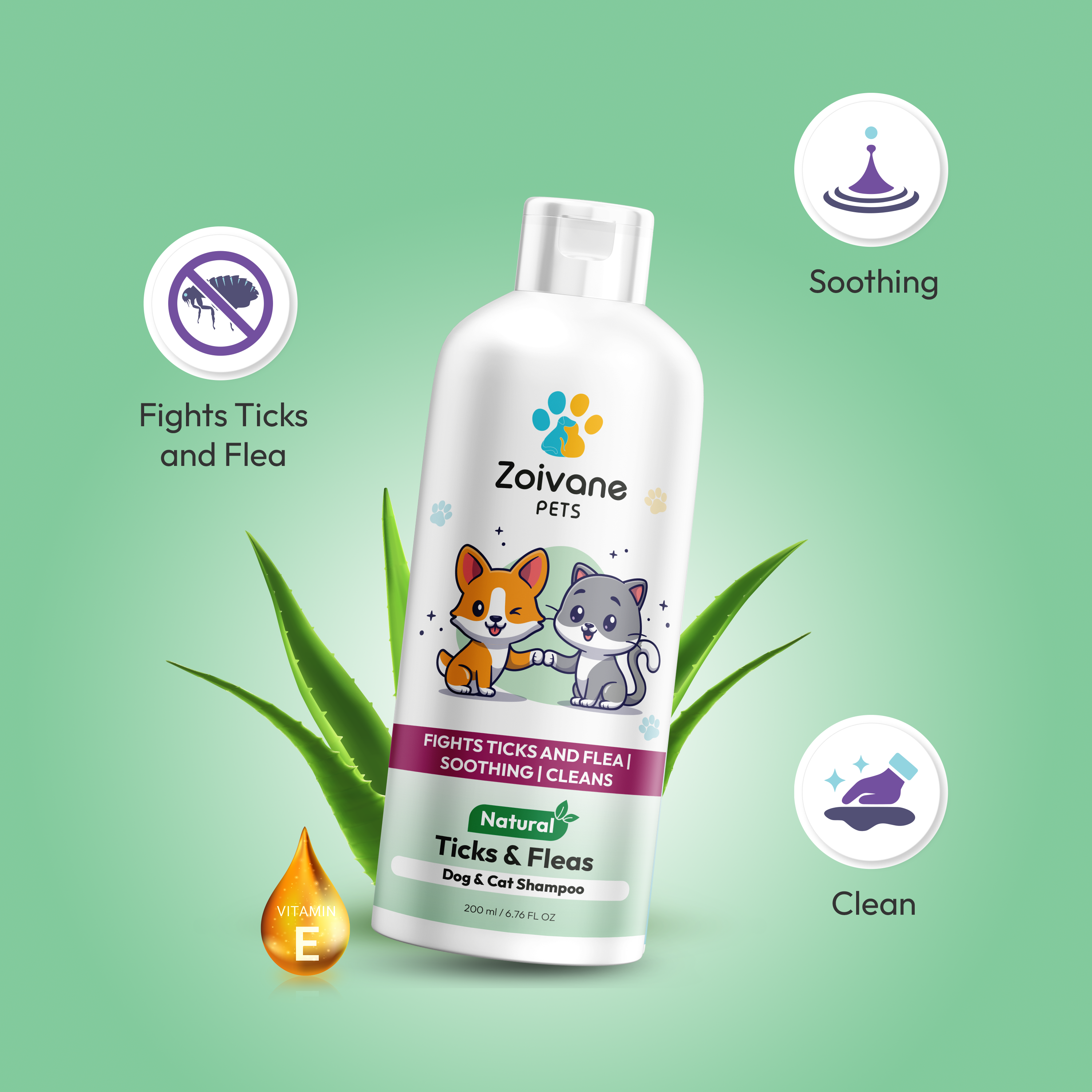 Tick & Fleas Dog & Cat Shampoo