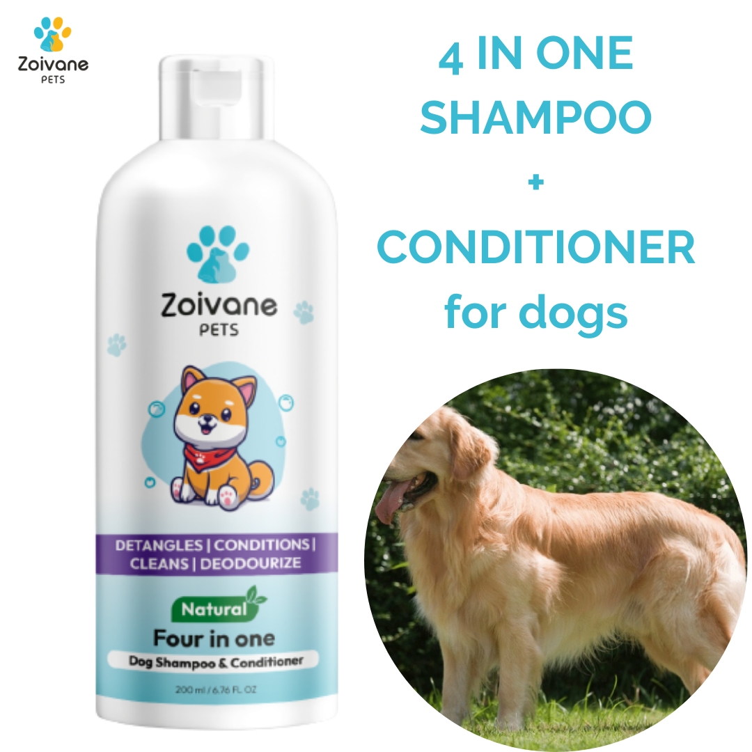 Zoivane Pets 4-in-1 Dog Shampoo-Conditioner