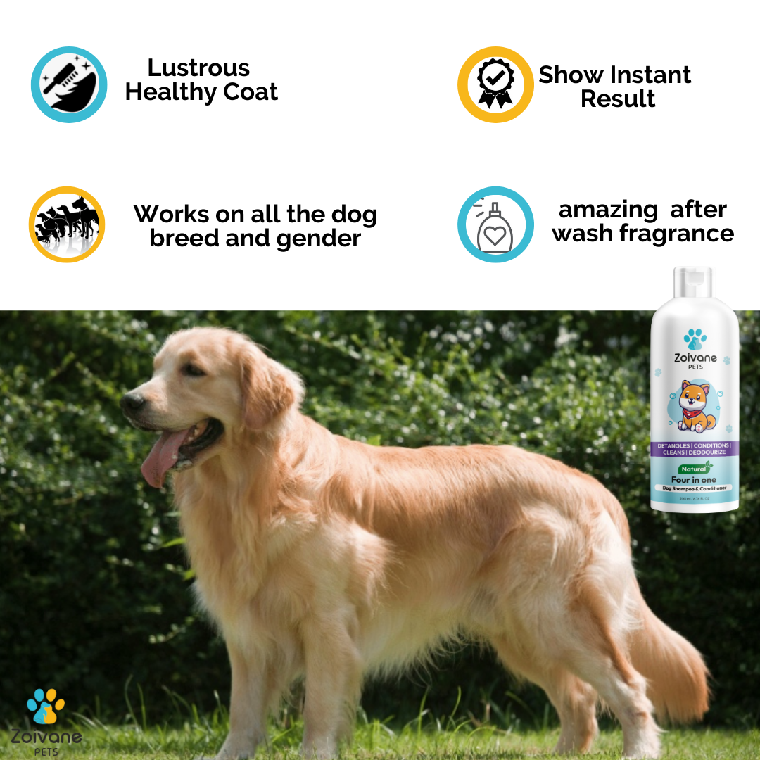 Zoivane Pets 4-in-1 Dog Shampoo-Conditioner