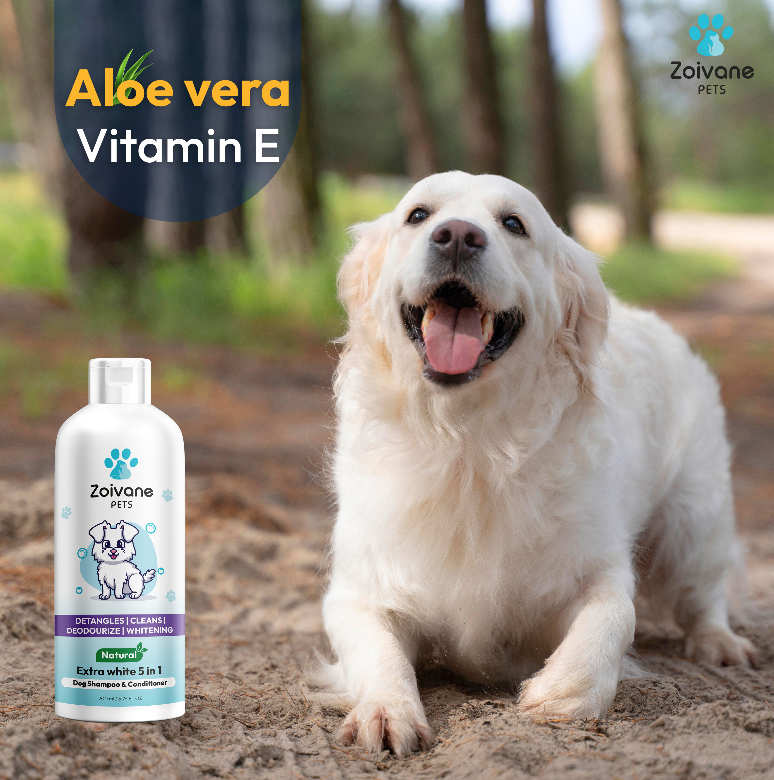 EXTRA WHITE 5 IN 1 DOG SHAMPOO AND CONDITIONER