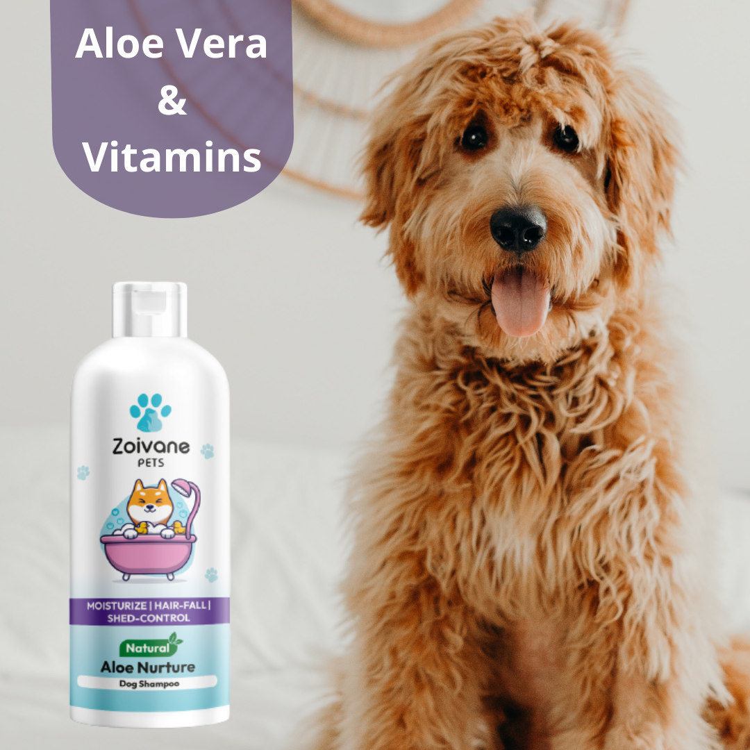 Zoivane Aloe Vera Dog Shampoo for Hair Fall | Natural Shedding Solution