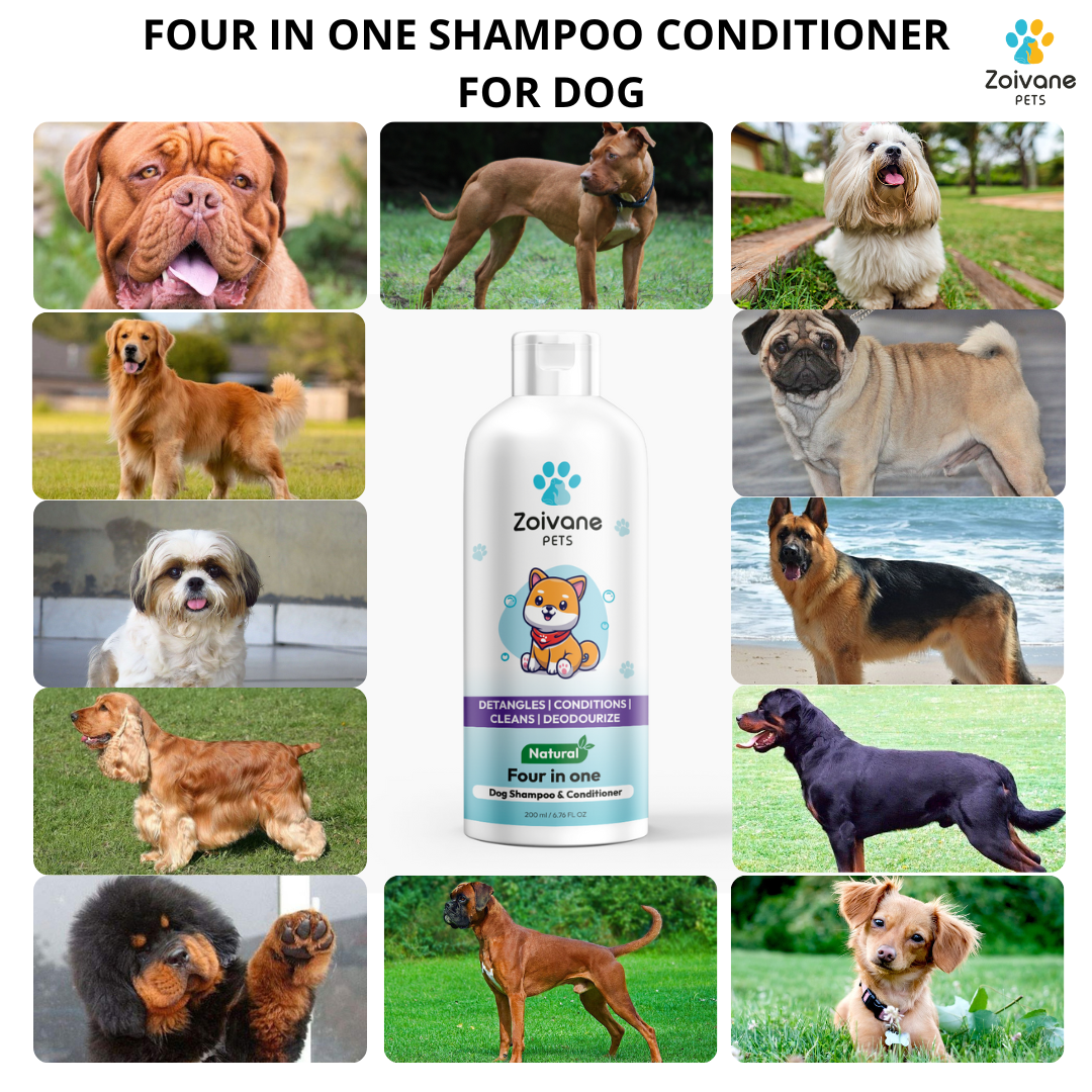 Zoivane Pets 4-in-1 Dog Shampoo-Conditioner